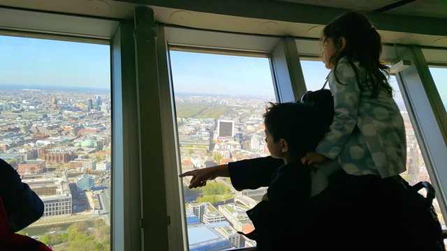 we went up the TV tower for a quick look of the city. Kids was too excited to look down and asked too many questions.