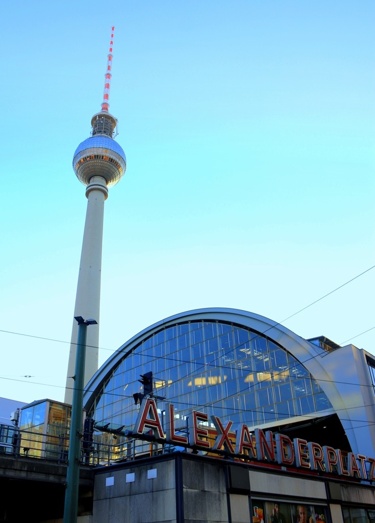 The Fernsehturm (TV Tower) - 368-meter-high tower, a landmark and symbol of Berlin, first came into operation in 1968