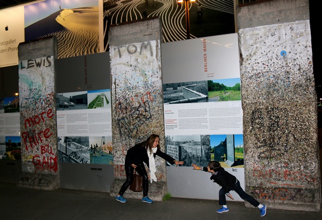 Playing around with my boy:) Parts of Berlin Wall