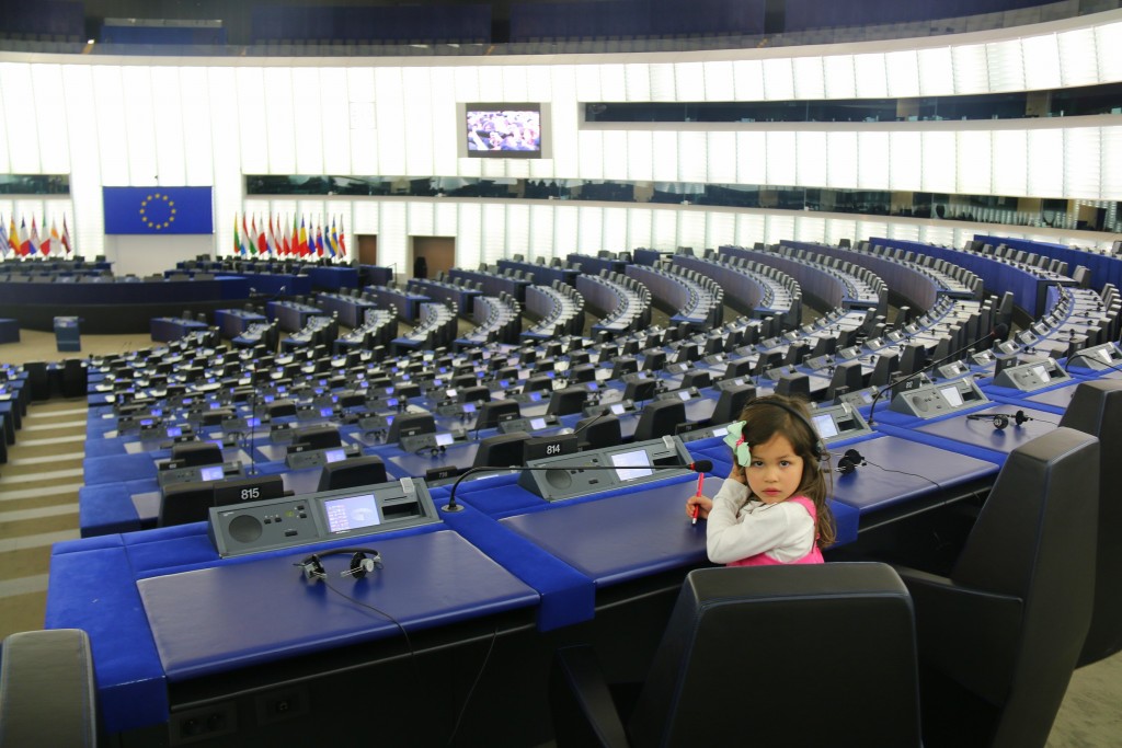 My girl inside the European Parliament Chamber in Starsbourg, France. It was a privilege to get inside.